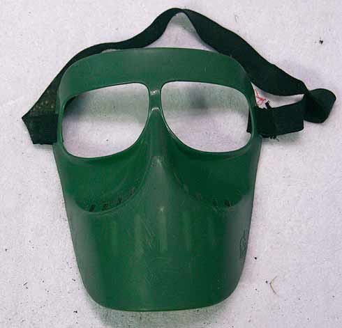 used shape woodstalk mask, NOT SAFE FOR USE!