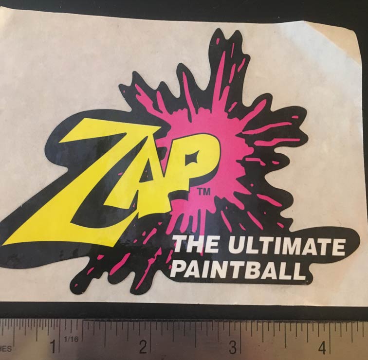 Zap Paintball Sticker