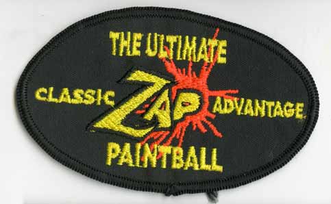 Zap Paintball patch, new 4.5”x2.75”