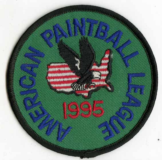 American Paintball League patch, new, minor dirt from storage