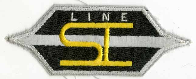 Line SI Silver, black and gold logo patch, new!  OLD SCHOOL!