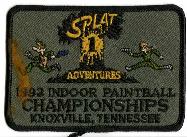 Splat 1 Adventures, 1992 indoor championships, patch, dirty on left side