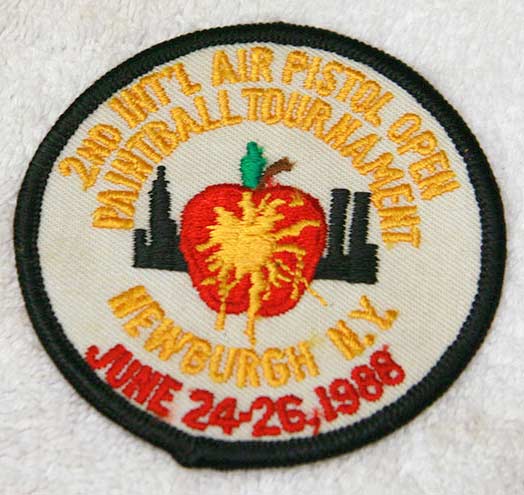 2nd international Air Pistol Open Tournament, newburgh, NY patch, background stained.