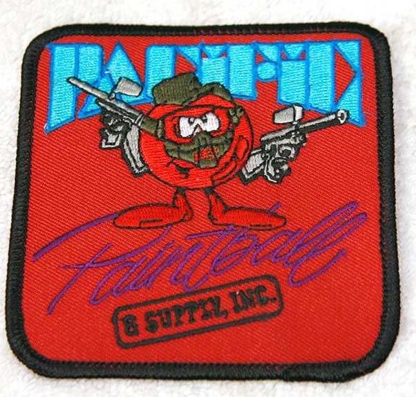 Pacific Paintball and Supply Inc Patch, red background, new