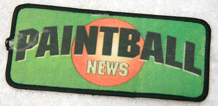 Paintball News patch, printed, with rip