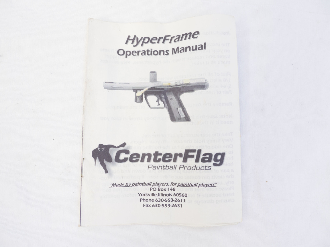 Centerflag Hyperframe Manual, used shape, readable