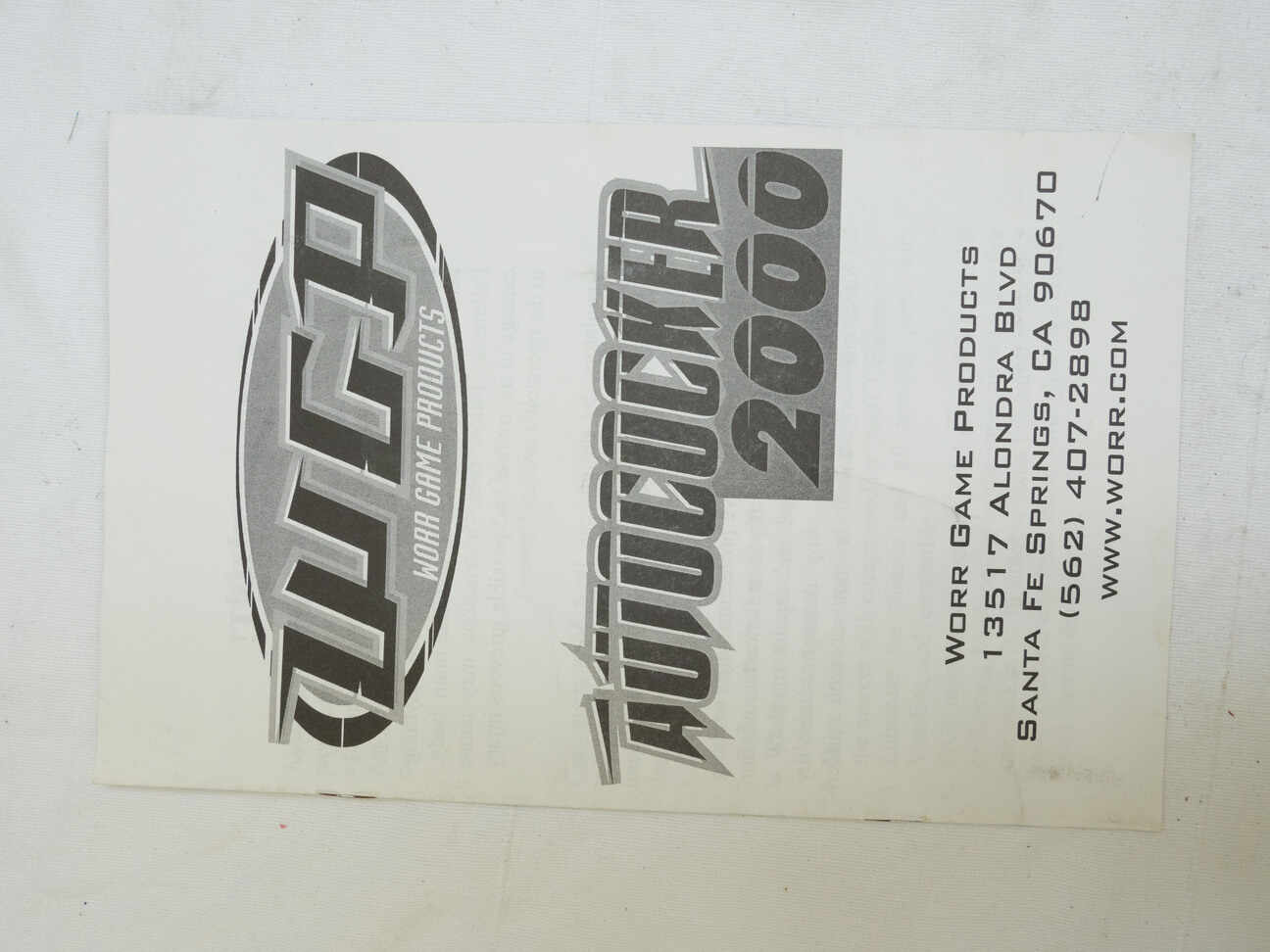 WGP Autococker 2000 manual. Used