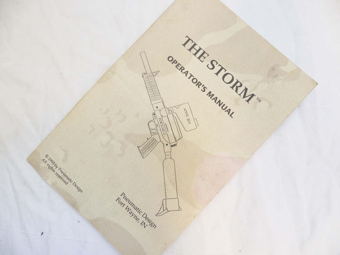 Stom semi automatic operators manual, old and stained shape, mid 90s