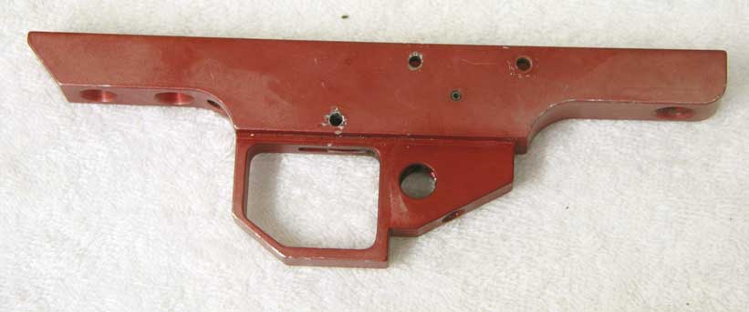 Empty rental trigger frame, worn, red, used, see pics