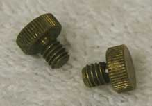 two paintgun outlaw valve body brass thumbscrews, used