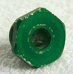 Used lapco valve retaining screw in green, used bad shape! 
