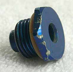 Used lapco valve retaining screw in blue, has wear