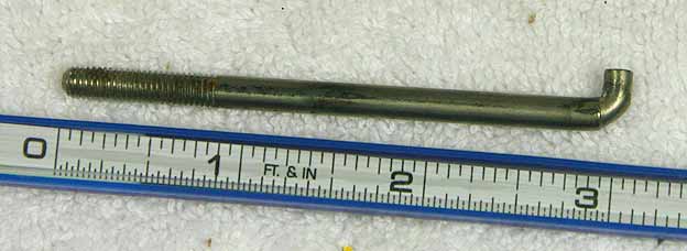 nw spitfire pump rod, plated steel, flaking