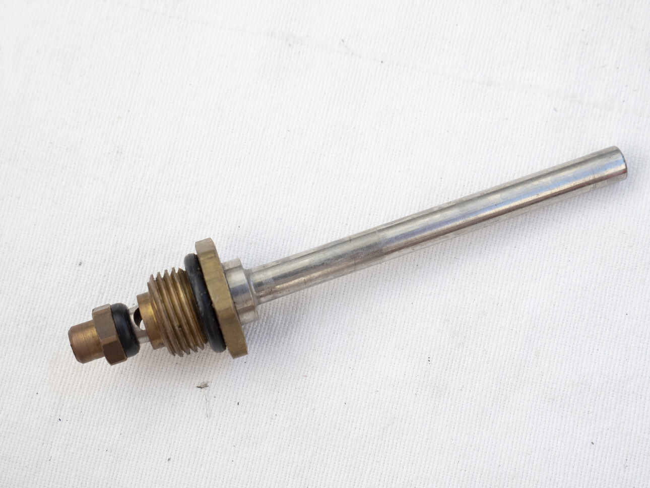 Early Trracer long powertube, with cup, seal & valve retaining screw