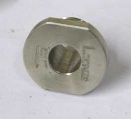 great shape late style large id=.315 valve retaining screw with “Line SI” engraved and oring