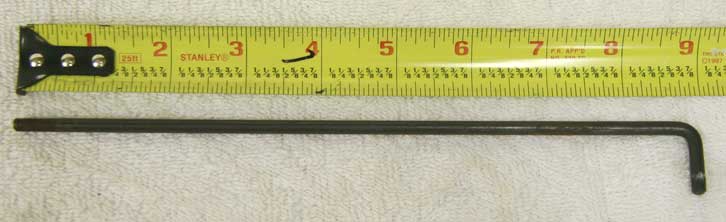 9 inch sheridan pump rod, one rod, speed demon bolts, light rust