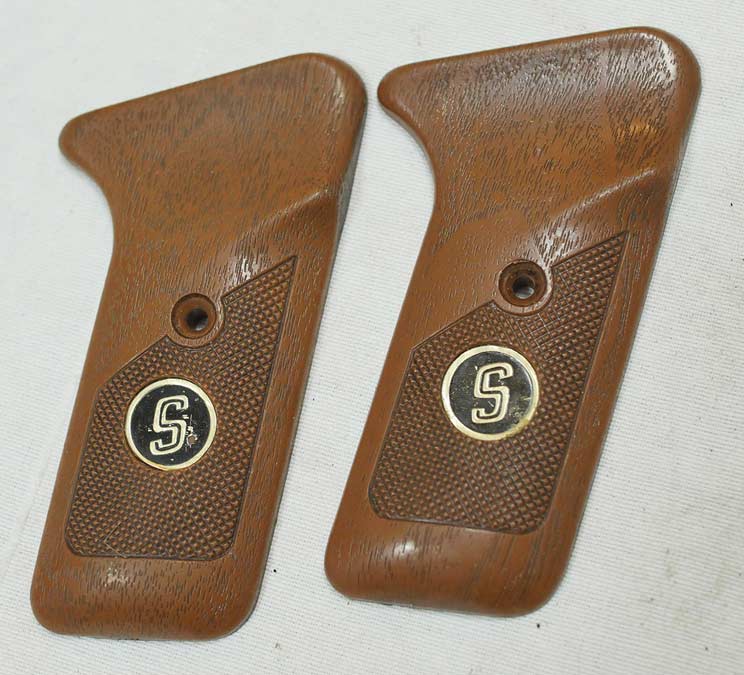 Sheridan PGP “S” right side grip, brown, good shape, no cracks