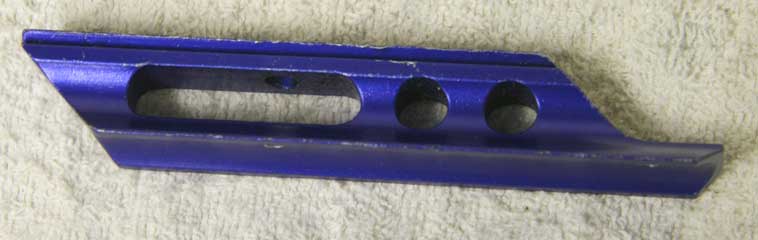 painted blue sight rail, used shape not sure what it's for