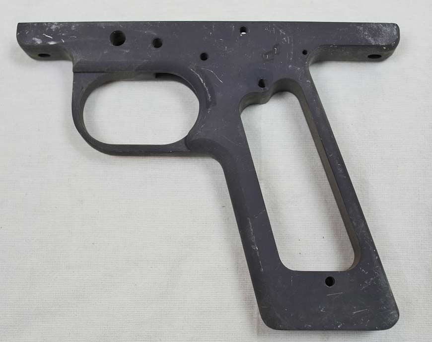 Matte Black Taso(?) Spyder 45 frame, single trigger, worn shape