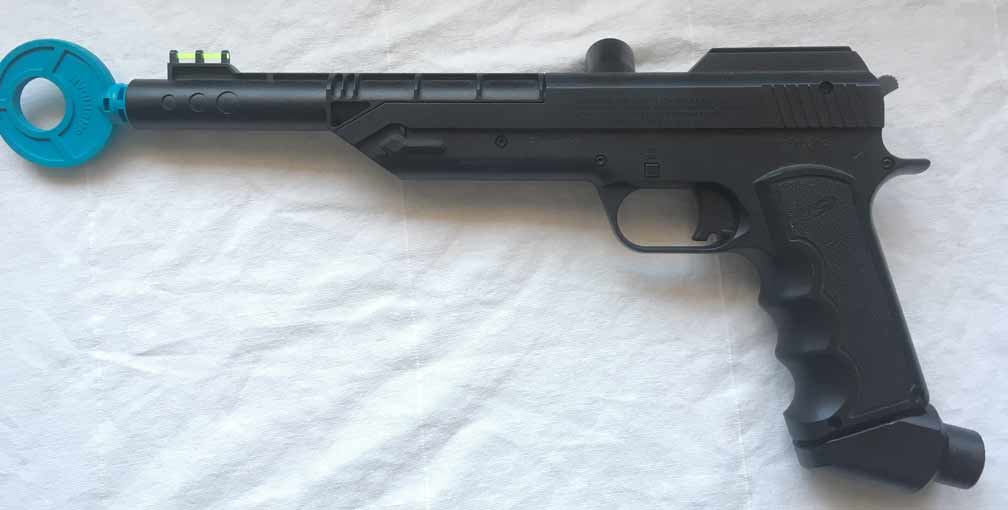 Sheridan Jackel XGS Double Action Pistol with barrel plug