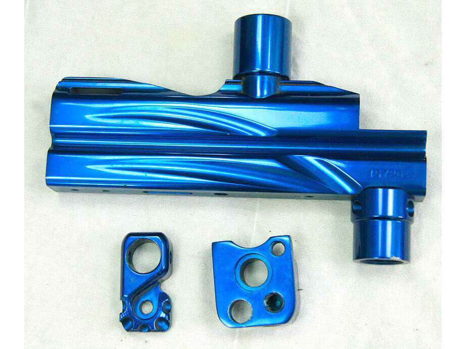 Blue 2K Autococker body with back block, and front block, american flag
