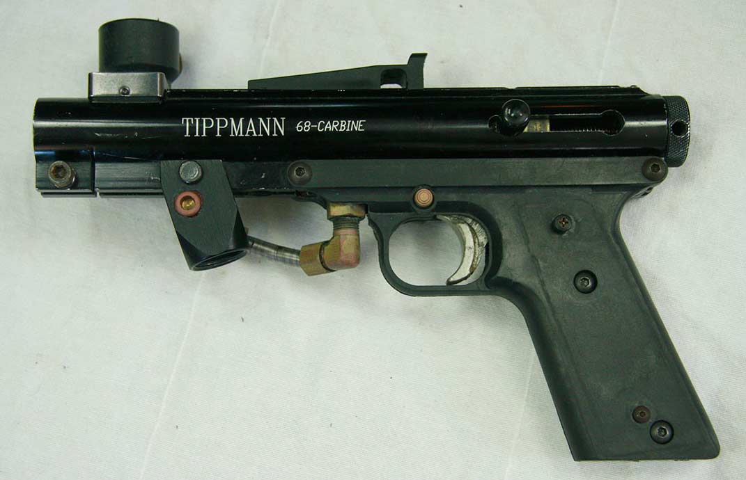 Tippmann 68 Carbine with vert adapter, no barrel