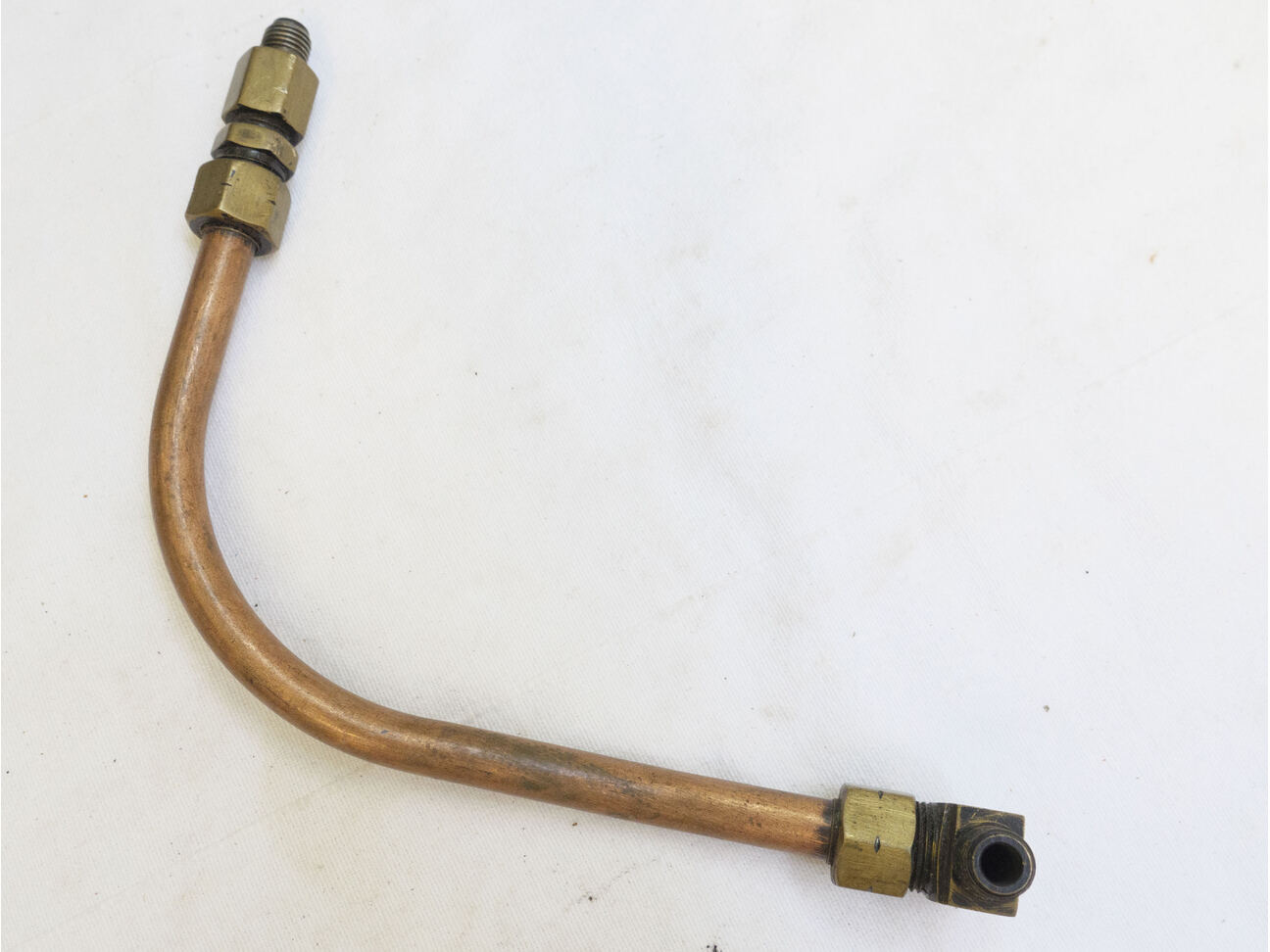 68 Carbine brass / copper air line with fittings, used